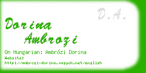 dorina ambrozi business card