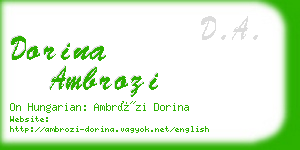 dorina ambrozi business card